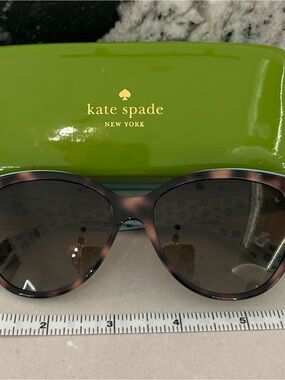 kate spade tortoiseshell and Blue round sunglasses with dark lenses